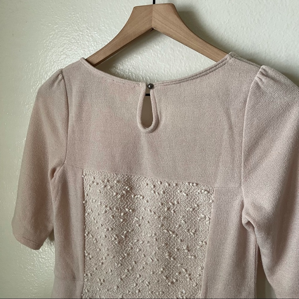 Anthropologie | Shimmer Boucle Peplum Top - Picture 7 of 8